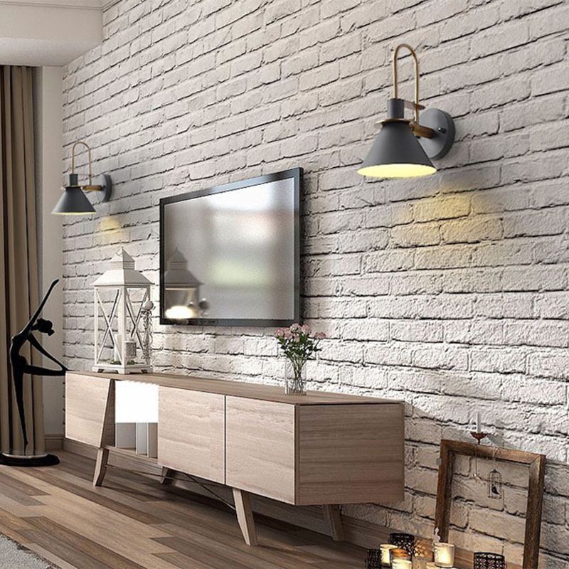 Modern Minimalist Style Tapered Wall Mounted Light Fixture Metal 1 Light Wall Light Sconces for Bedroom