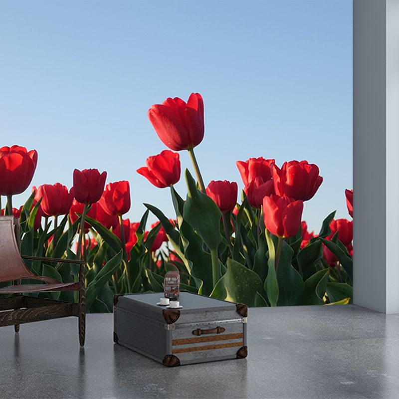 Contemporary Tulip Home Mural Mildew Resistant Wall Decor for Sleeping Room