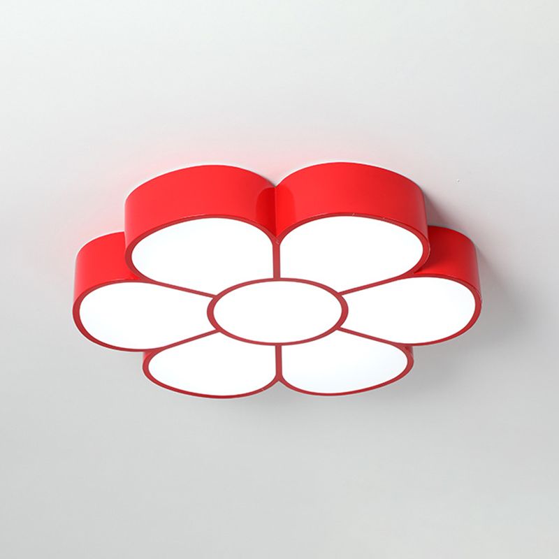 Modern Flower Flush Light Metal 1 Light Flush Mount Ceiling Fixture for Children's Room
