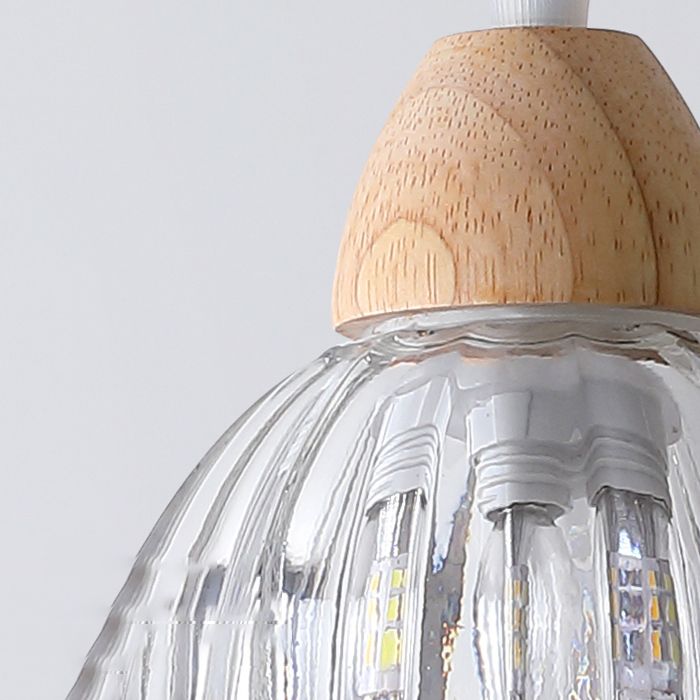 Bowl Shape Wood Vanity Lamp Modern Style 1 Light Vanity Light Fixture in Brown