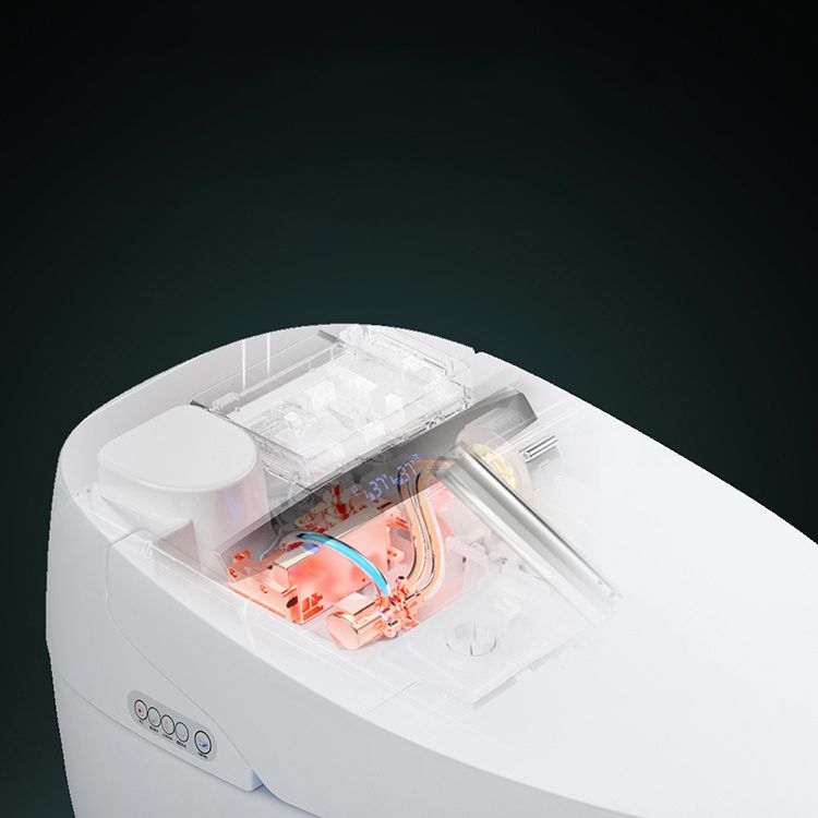 Modern Heated Seat Flush Toilet Floor Mount White Toilet with Toilet Seat