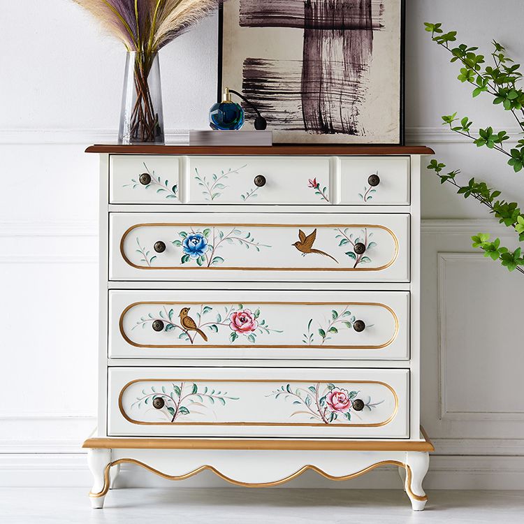 Contemporary Dresser Manufactured Wood Storage Chest with 3/4/5 Drawers