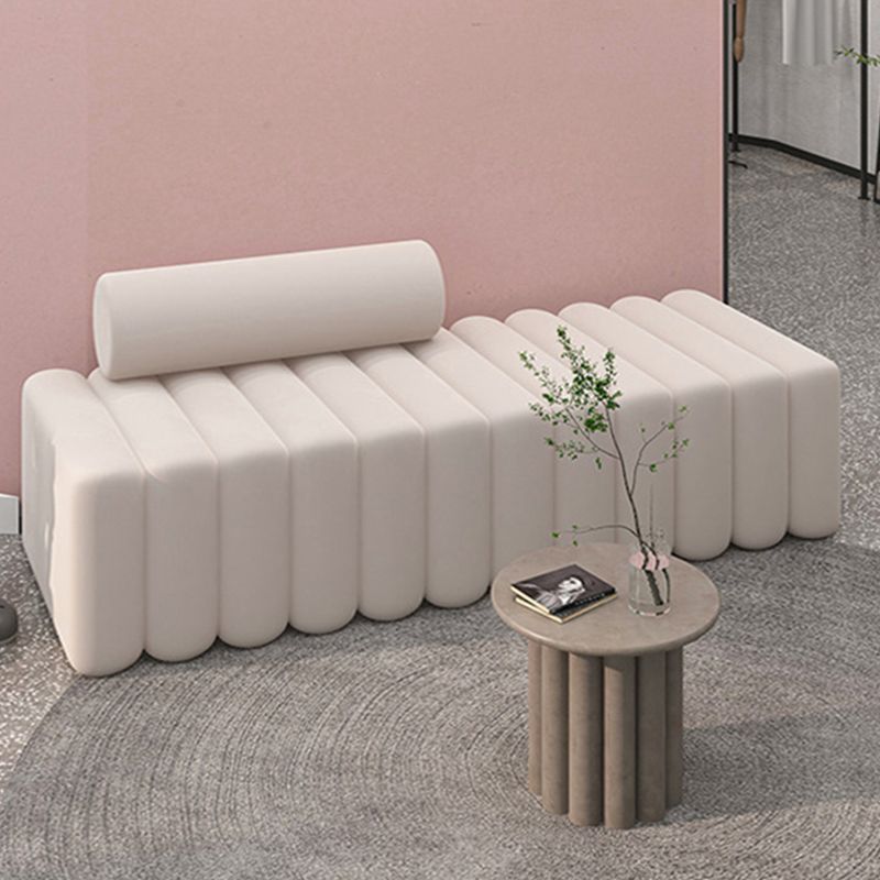 16.92" High Velvet Standard Sofa Contemporary Armless Sofa for Living Room