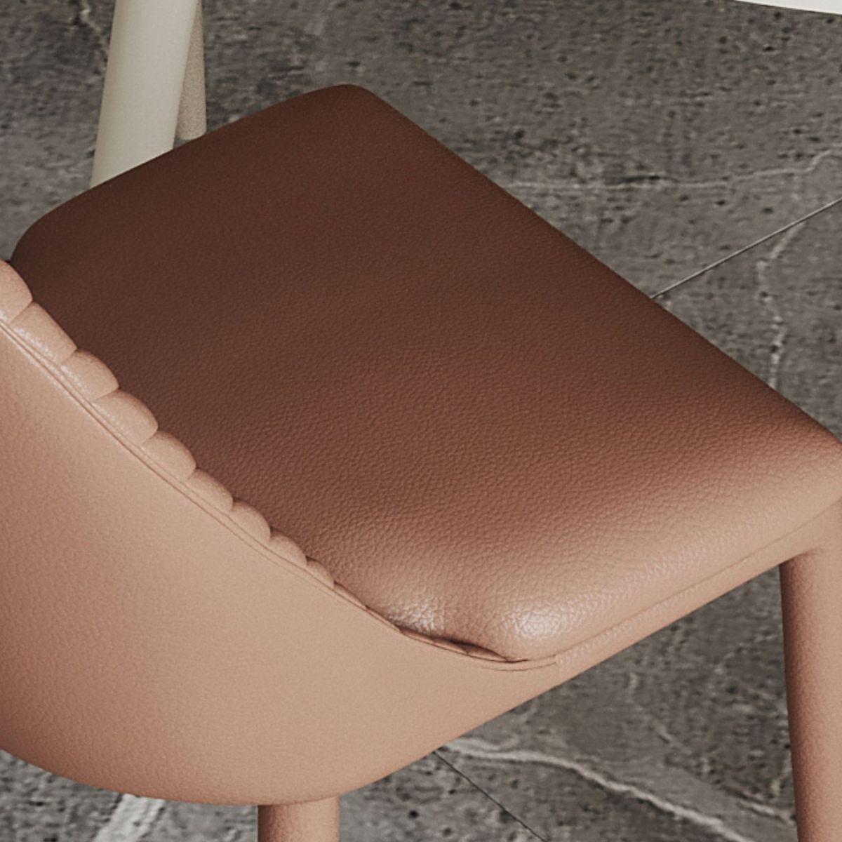 Modern Dining Room Side Chairs Faux Leather Armless Dining Chairs