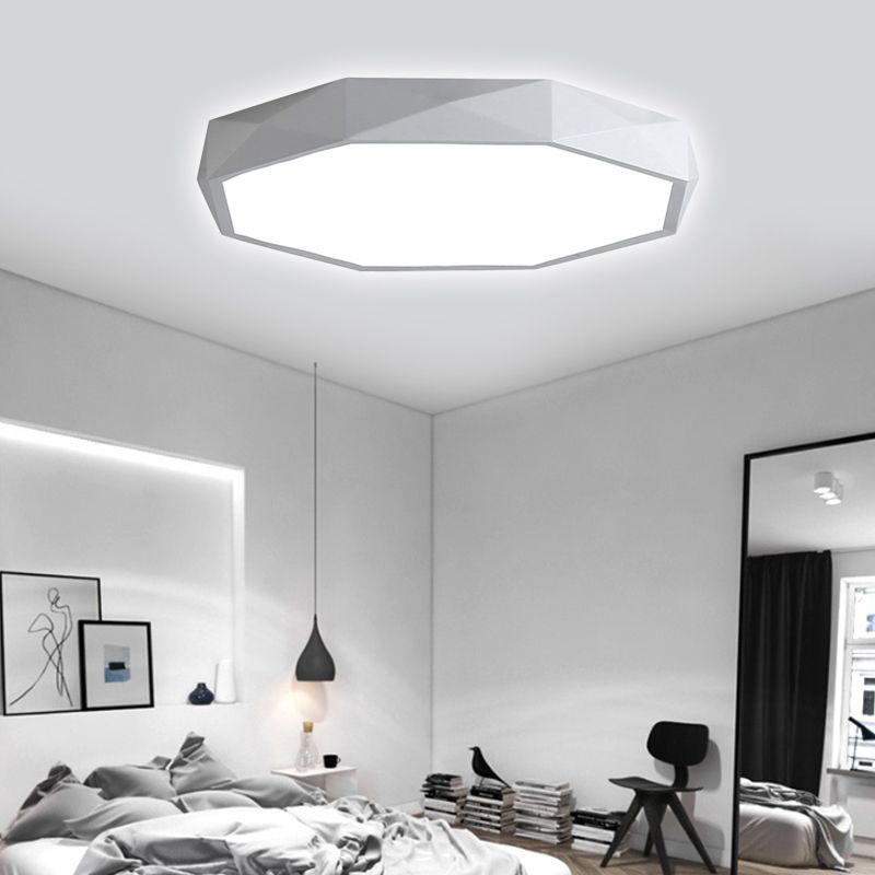 Octagon Metal Inbouwverlichting Moderne Led 16 "/19,5"/23,5 "brede witte inbouwlamp voor woonkamer