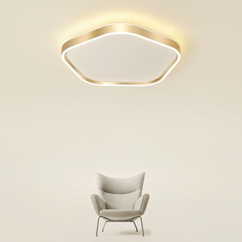 Gouden Pentagon inbouw led-licht eenvoudige stijl acryl plafondverlichting voor slaapkamer