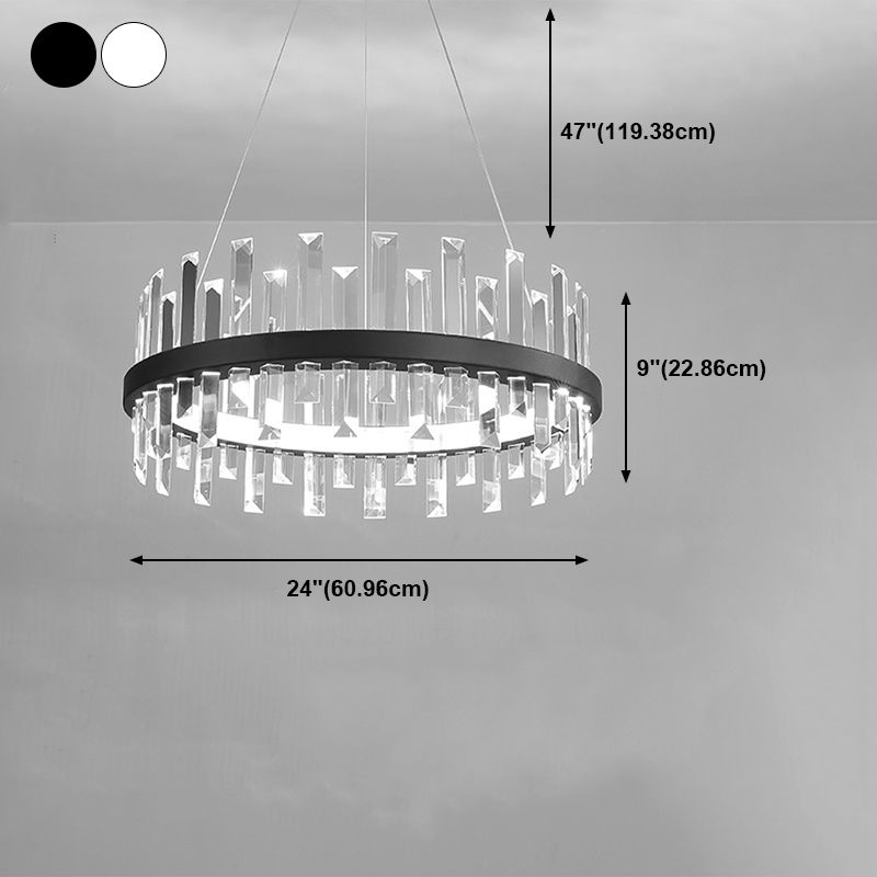 Lumière de lustre en cristal moderne LED PENDANT 1-LIGHT pour le salon