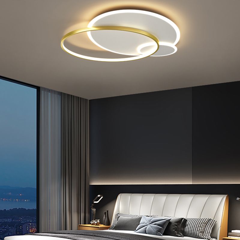 Modern Style Geometry Ceiling Fixtures Metal 3 Light Flush Mount Ceiling Light Fixtures