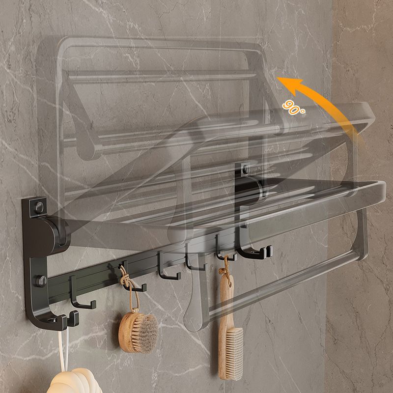 Traditional Aluminum Bath Hardware Set Black Bathroom Accessory Kit