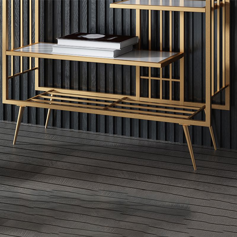 6 open shelves Bookcase Light Luxury Steel Bookshelf for Study Room