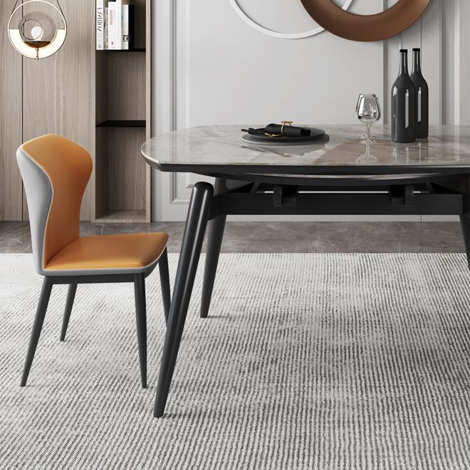 Modern Style Dining Room Dinner Table Round 4 Legs Dining Table