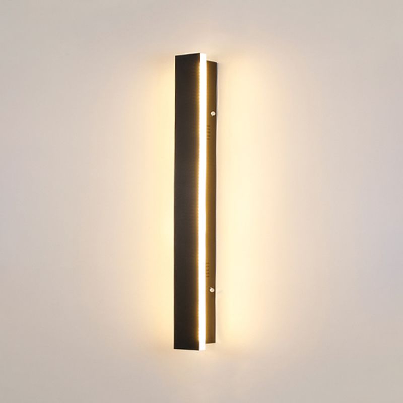Metal lineare a forma di parete sconce moderno stile 1 illuminazione a supporto da parete leggera in nero