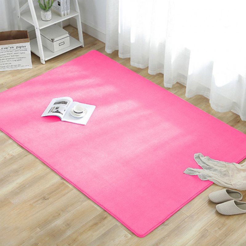 Minimalist Plain Rug Modern Washable Rug Polyester Stain Resistant Area Rug for Living Room