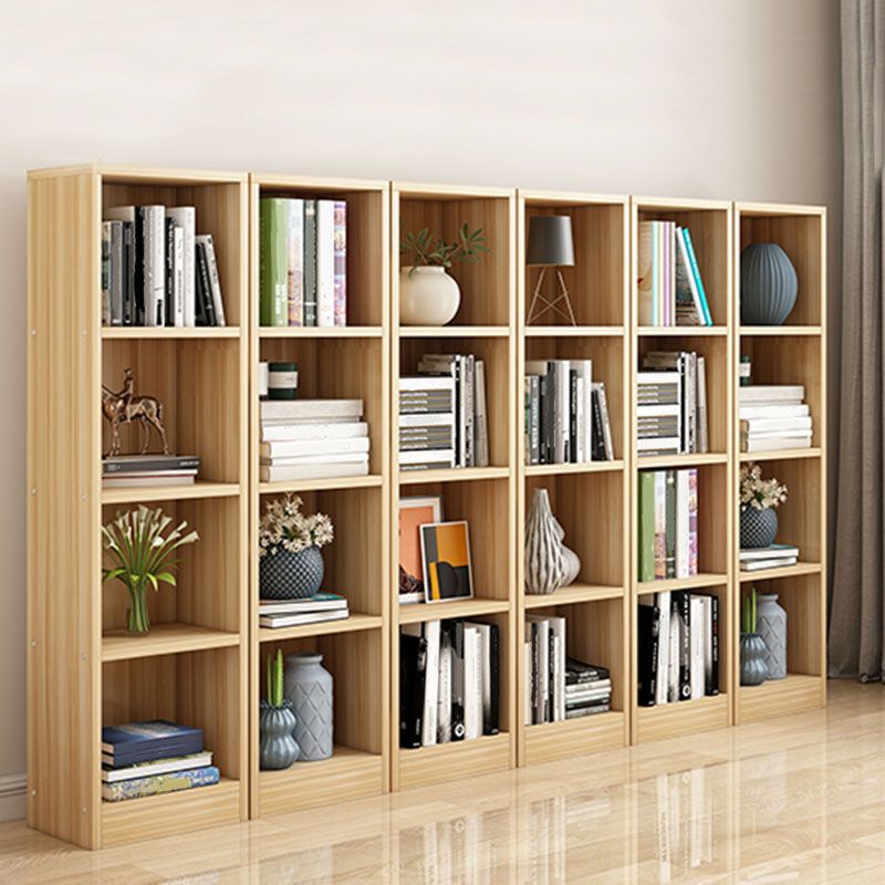 Modern Closed Back Bookshelf Engineered Wood Shelf Bookcase for Study Room