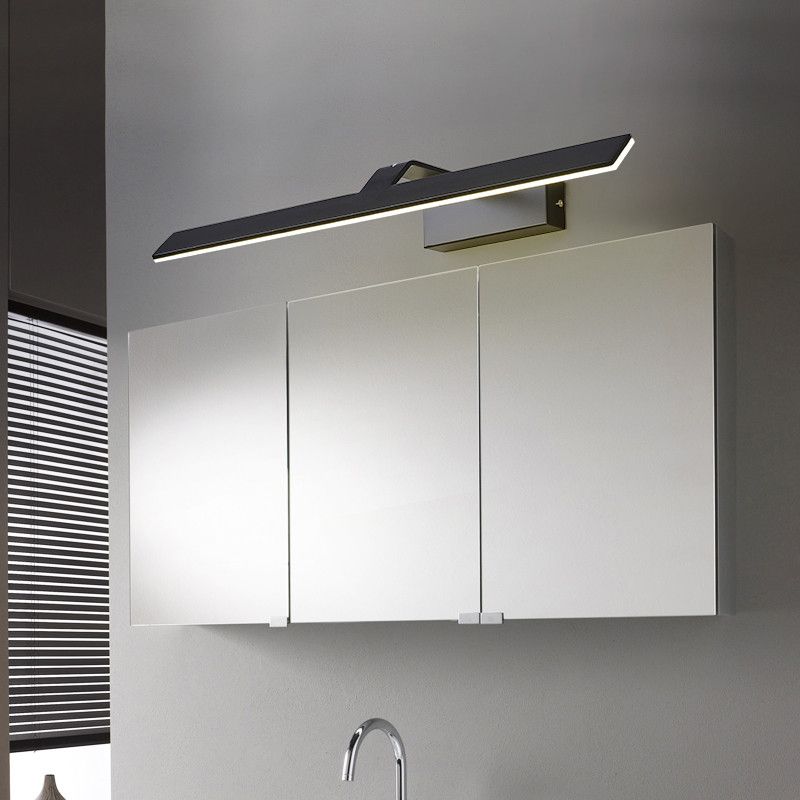 Illuminazione a parete lineare, moderno illuminazione da parete in metallo a LED con ombra acrilica