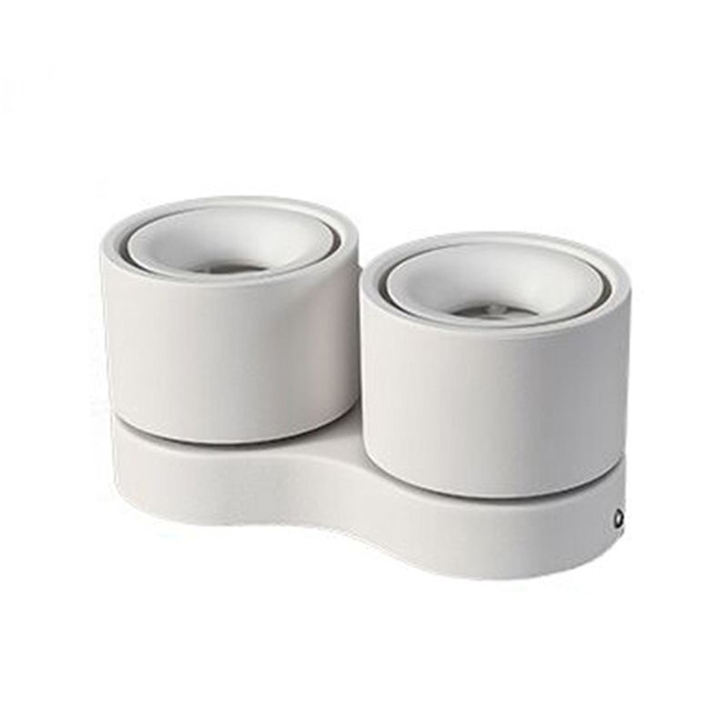 Plafonnier LED de forme cylindrique moderne, montage encastré en aluminium pour salon