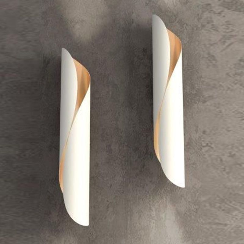 Scroll Wall Lighting Fixture Minimalistic Metal 2-Head Corridor Wall Sconce Light