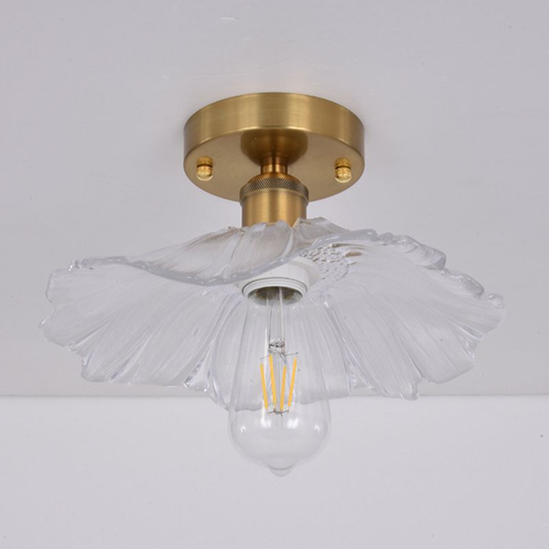 Modern Ceiling Lamp Creative Flush Mount Light Fixture with Glass Shade for Aisle Room
