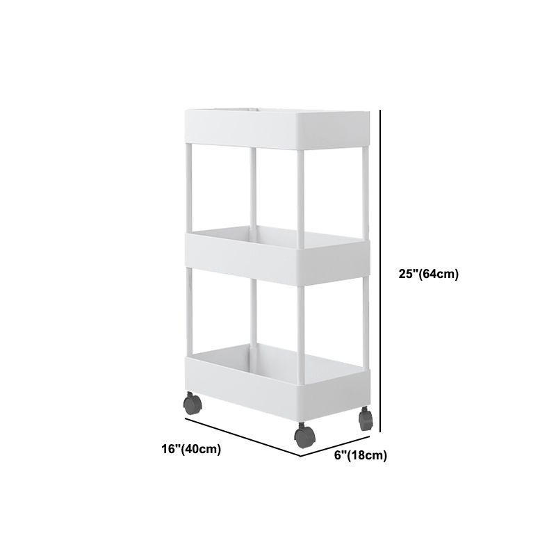 Modern Plastic Bookcase, White, Bookshelf for Any Room, 16" L
