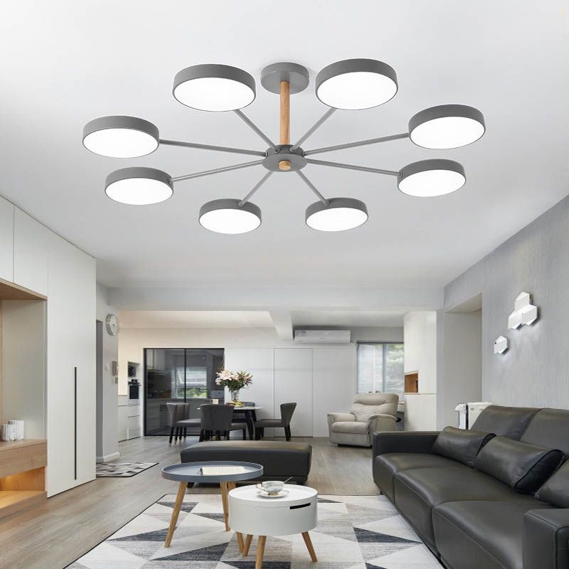 Lámparas de lámpara de lámpara de metal de forma de geometría de estilo contemporáneo