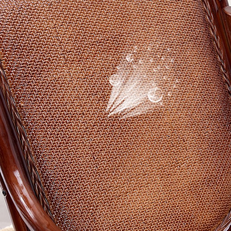 22.8" x 45.3" x 37.4" Rocking Chair Brown Rattan Rocker Chair for Living Room