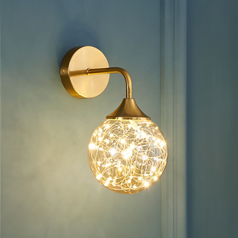 Kugelform Glaswand Licht moderner Stil 1 Leicht Wandhalterung Licht
