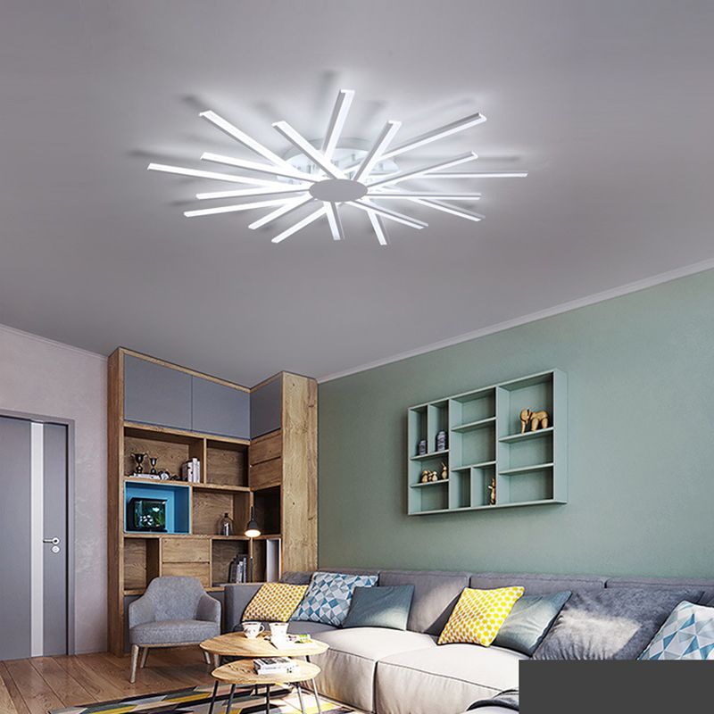 Luz de techo semi empotrada de acrílico cruzado Luz LED de techo montada semi empotrada blanca moderna