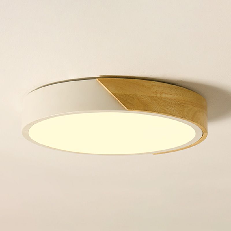 Plafonnier LED de forme ronde de Style macaron Simple et moderne en fer 1 lumière pour le balcon du salon