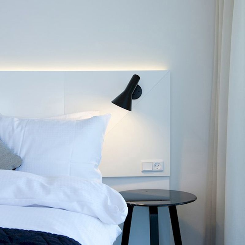 Creative Simplicity Contemporary Wall Sconce Lights with Metal Shade for Bedroom