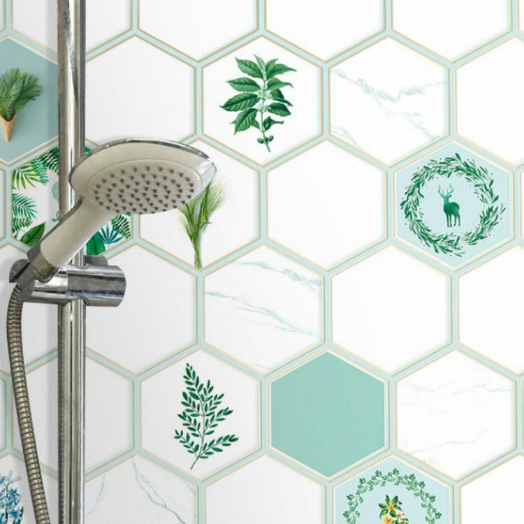 Modern Peel & Stick Field Tile Plastic Wallpaper for Backsplash Wall