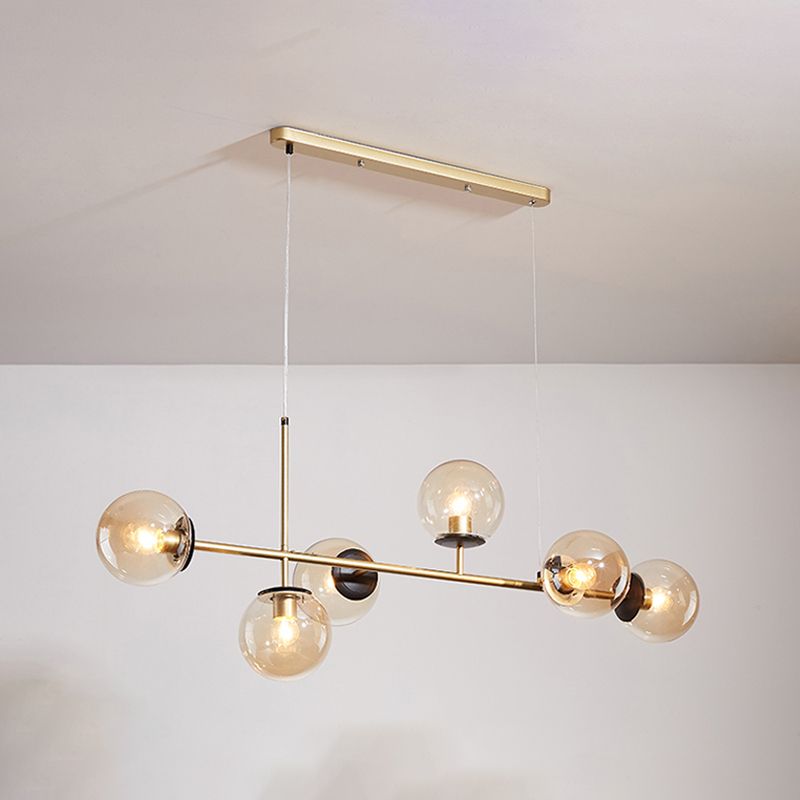 Modern Dining Pendant Lamp Dining Room Glass Shade Hanging Light Fixture