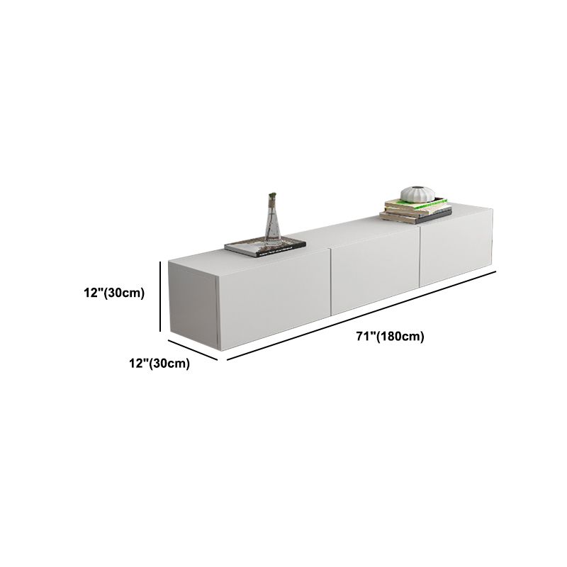 12 / 16 - Inch TV Console Faux Wood TV Console Stand With Cabinets / Drawers in White