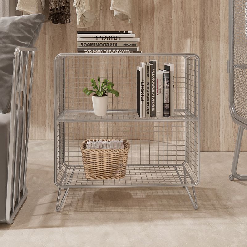 Modern Metal Bookshelf Standard Closed Back Bookshelf in Burnish