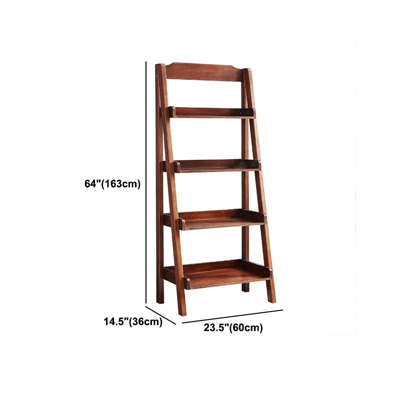 Contemporary Vertical Bookcase Wooden Open Back Bookshelf for Home