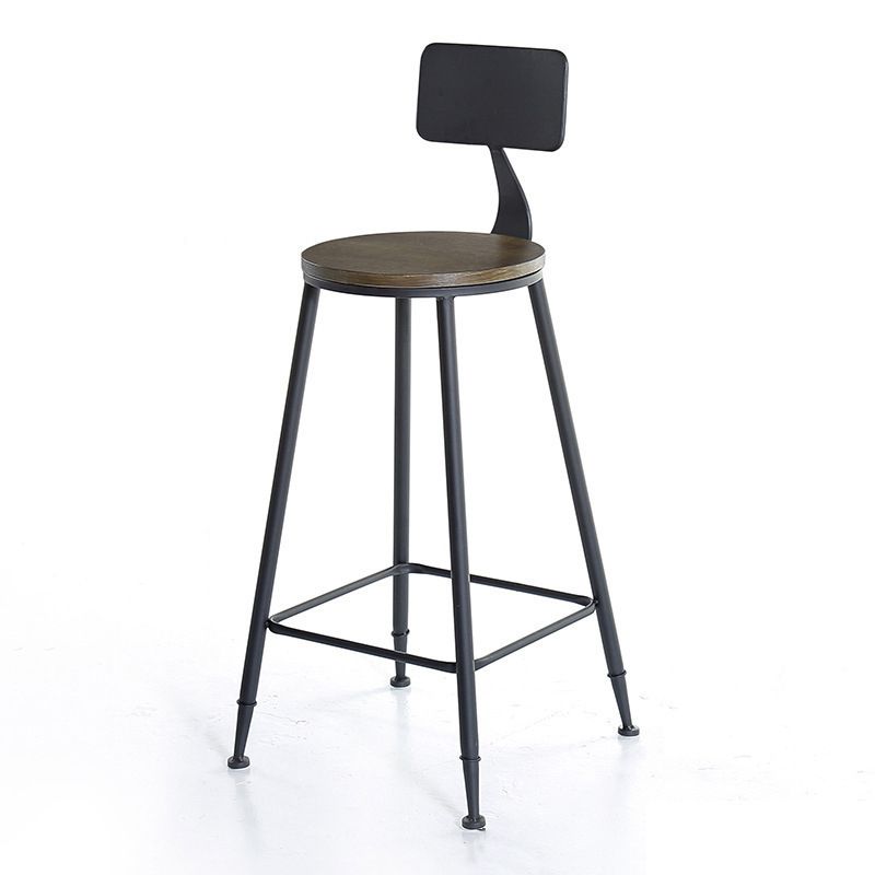 29,53 "Industrie -Bar und Counterhocker Low Back Stool mit 4 schwarzen Beinen