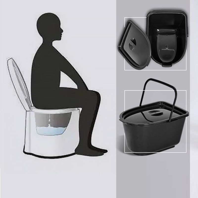 Contemporary Plastic Toilet Floor Mounted Toilet Bowl with Seat for Bathroom