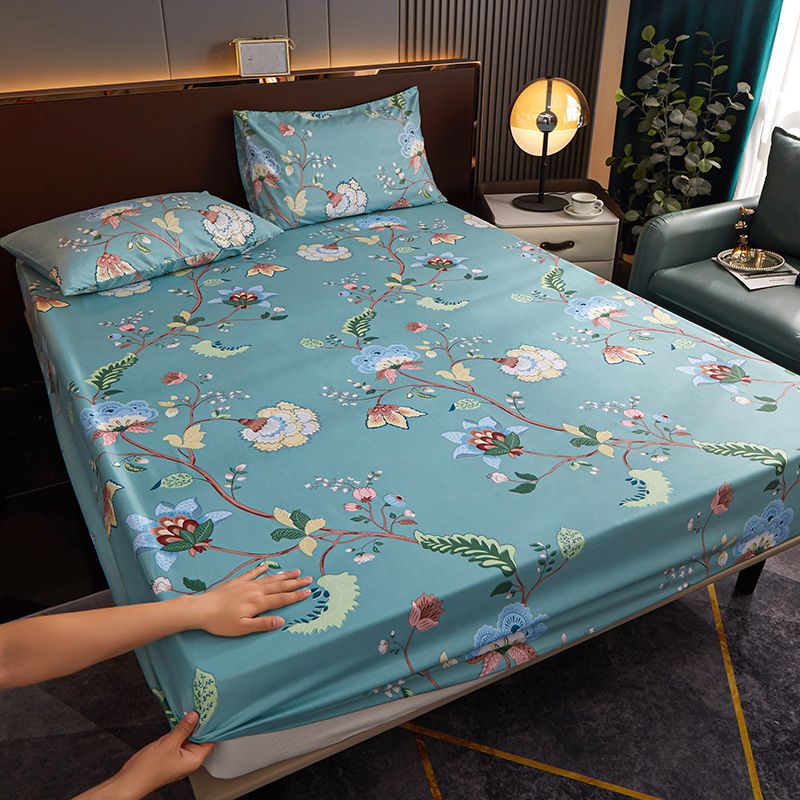 1 and 2 Piece Floral Bed Sheet Cotton Blend Dust Mite Resistant Bed Sheet Set