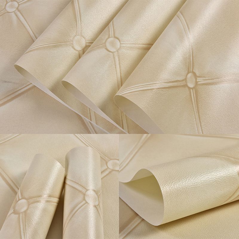 3D Leather Effect Wallpaper 20.5-inch x 33-foot Retro Harlequin Non-Pasted Wall Decor