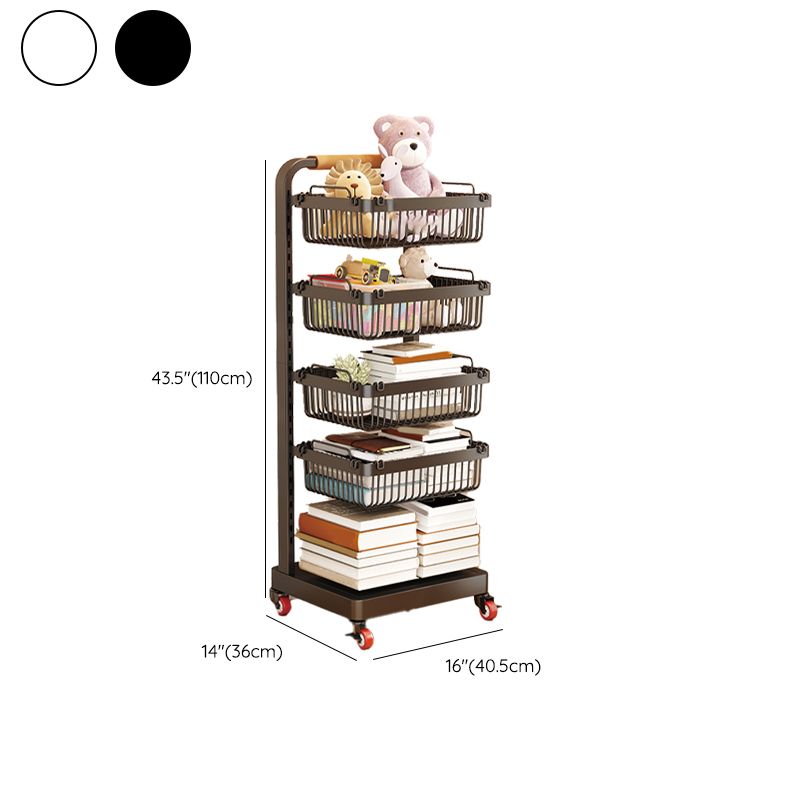Contemporary Open Back Bookshelf Metal Vertical Bookcase for Office