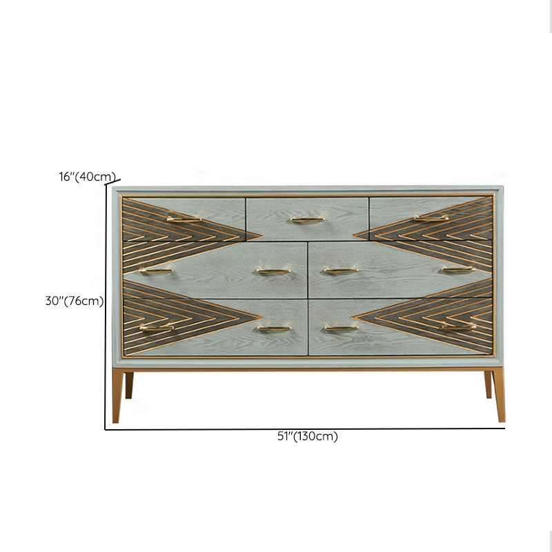 Wooden Storage Chest Dresser Contemporary Glam Dresser for Home