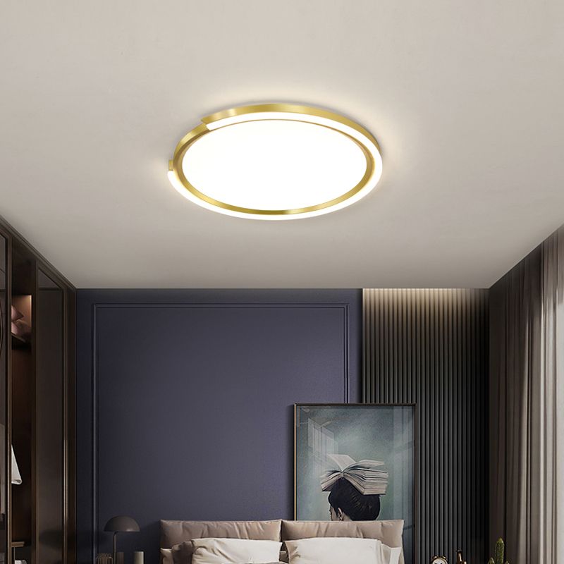 Extra dun rond aluminium plafondinbouw LED-inbouwlamp in Scandinavische stijl voor slaapkamer