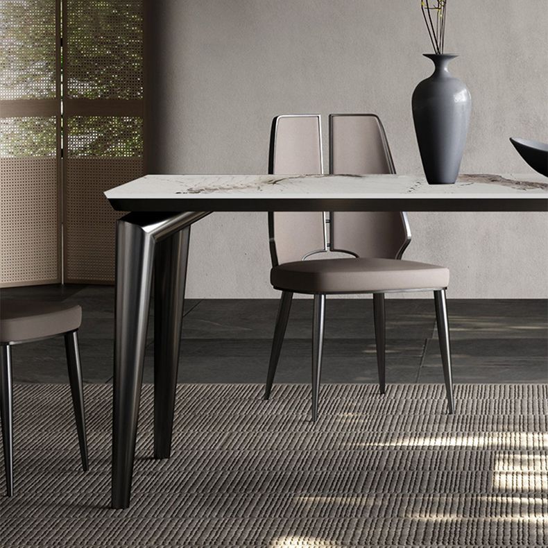 Designer Style Sintered Stone Dining Set Rectangle 1/3/4/6 Pieces Dining Room Table Set