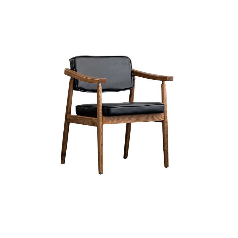 Chaises de salle à manger de style traditionnel, chaises d'appoint avec bras de cuisine et pieds en bois