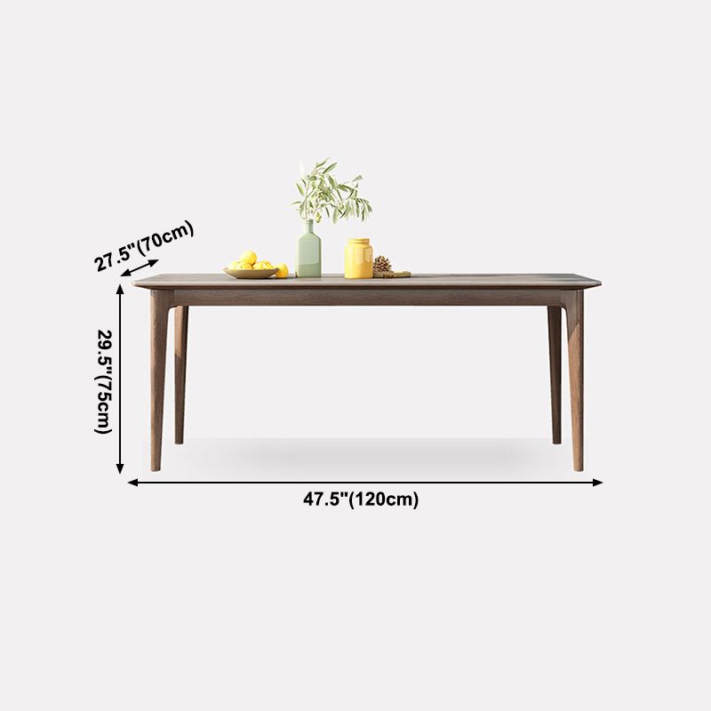 Mesa de comedor estándar de piedra sinterizada de mediados de siglo, mesa gris con forma rectangular, para cocina