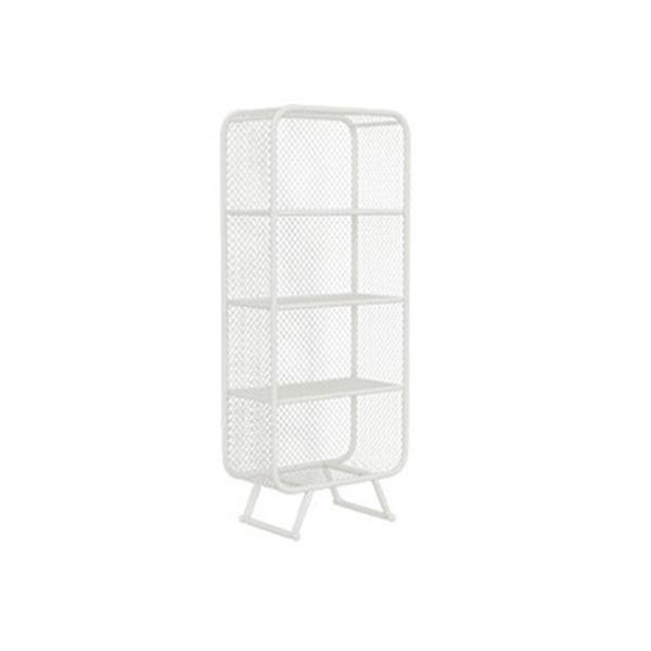 Glam Metal Bookshelf Closed Back with Shelves Bookcase Vertical