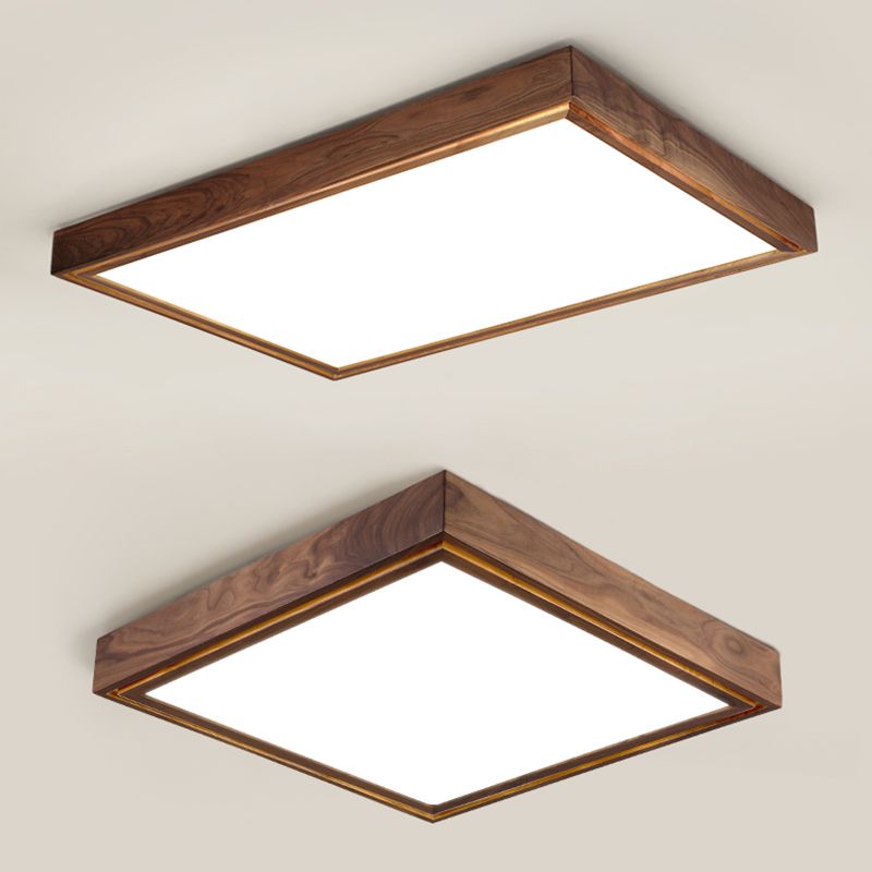 Modern Minimalist Wood Flush Mount 1-Light LED Flush Mount Plafond Licht voor slaapkamer