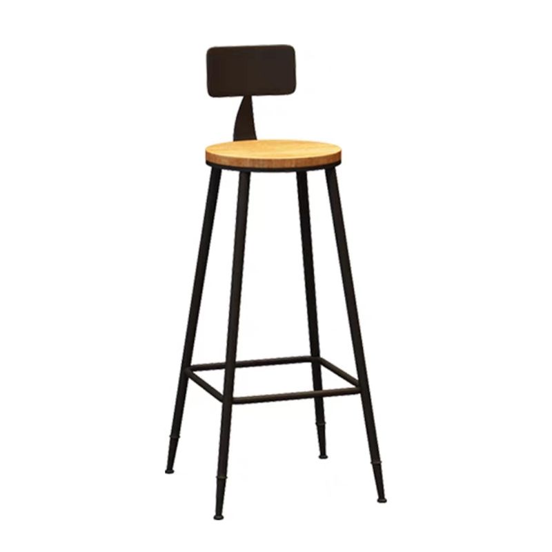 1/5 Pieces Industrial Rectangular Pub Table Set Wooden Counter Table with Armless Stools