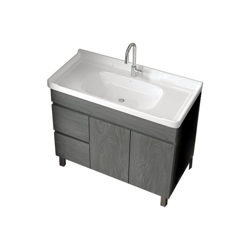 Ceramic Bathroom Vanity Cabinet Modern 32.6" H Bathroom Vanity Set for Balcony