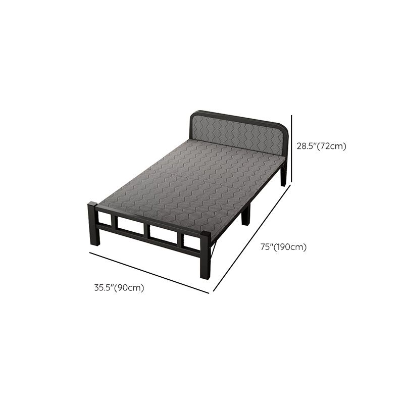Contemporary Metal Frame Standard Bed, Foldable Bed for Bedroom