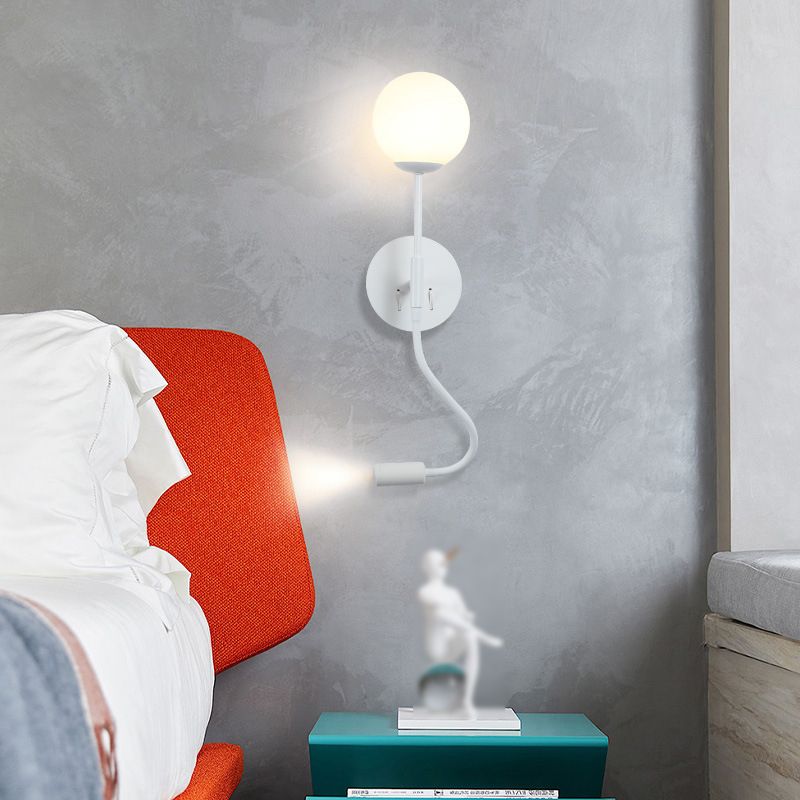 Sphere Shape Glass Sconce Light Modern Style Wall Sconce Light for Living Room